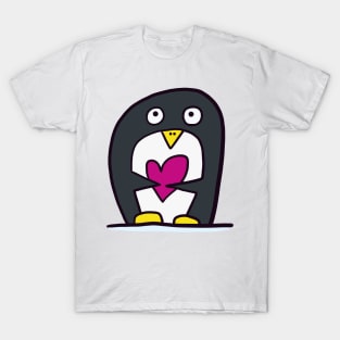 penguin with heart T-Shirt